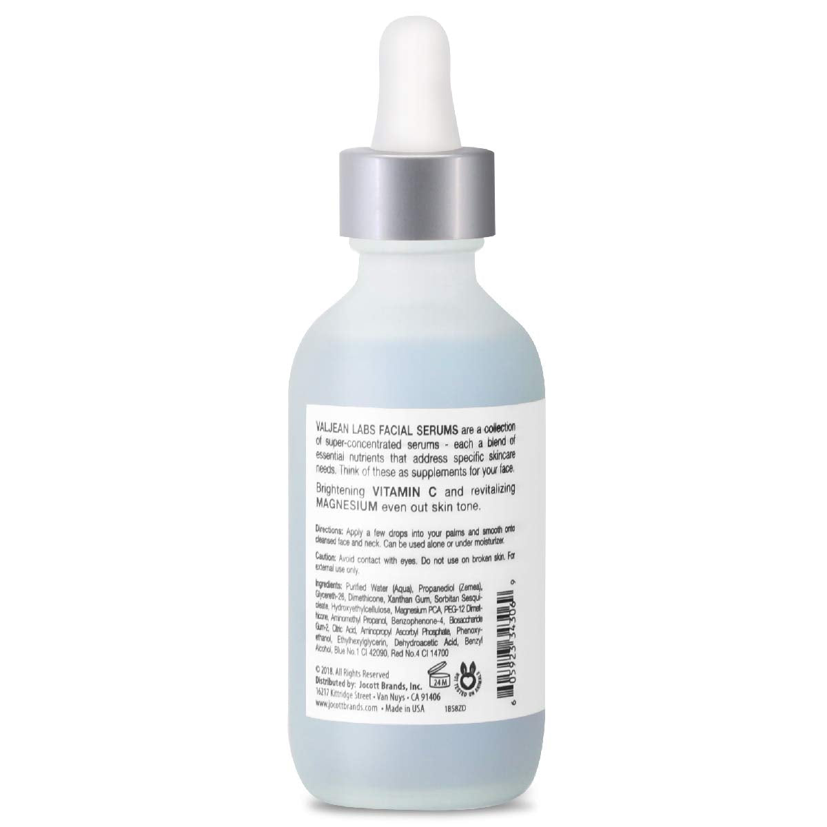 Facial Serum, Glow | Vitamin C + Magnesium | Helps to Brighten and Clear Skin, Even Tone and Prevent Wrinkles | Paraben Free, Cruelty Free, Made in USA (1.83 Oz)