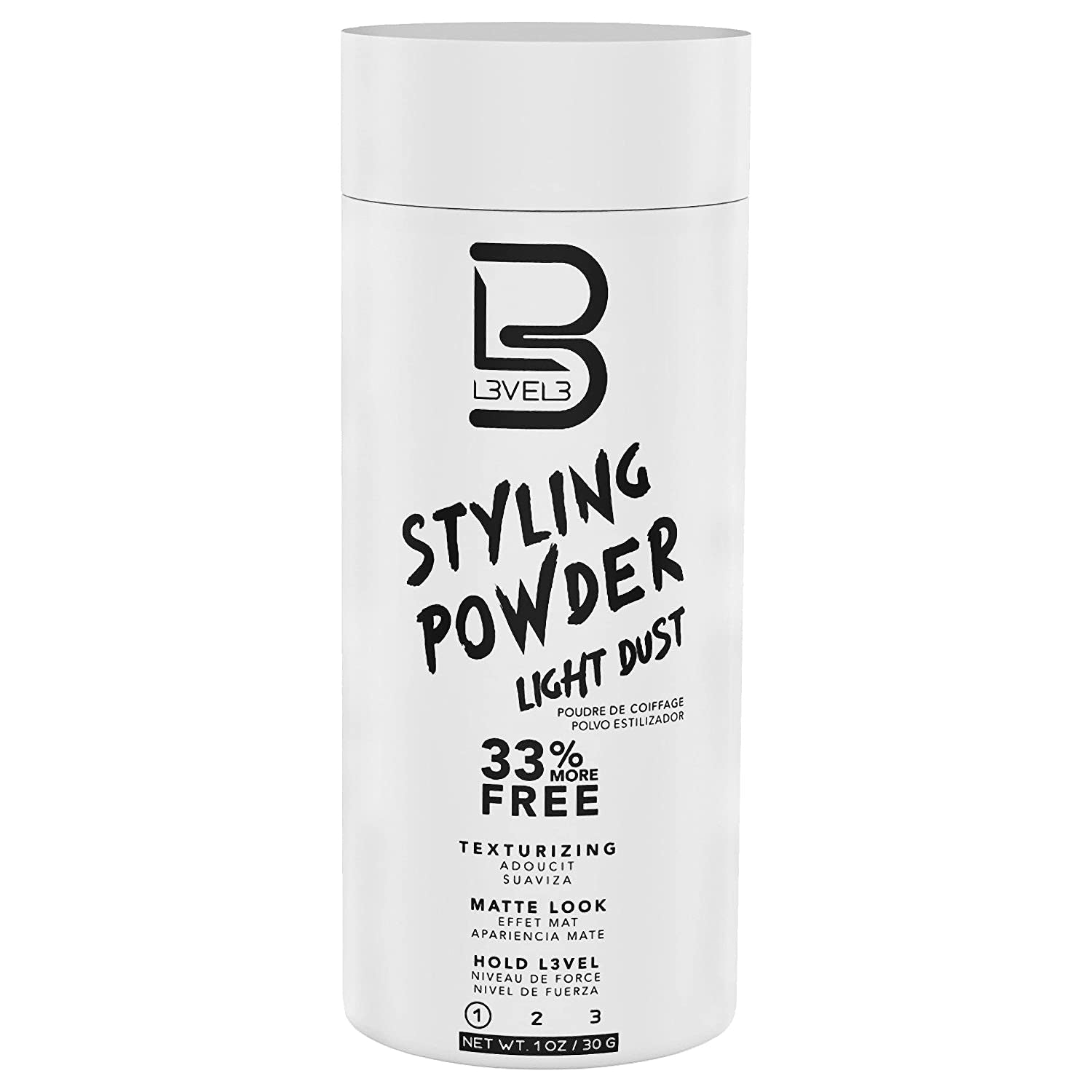 Level 3 Light Hold Styling Powder - Natural Matte Hairstyle - Texturizing and Volumizing